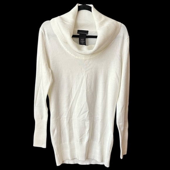 Attention White Cowl Neck Sweater - Picture 1 of 6